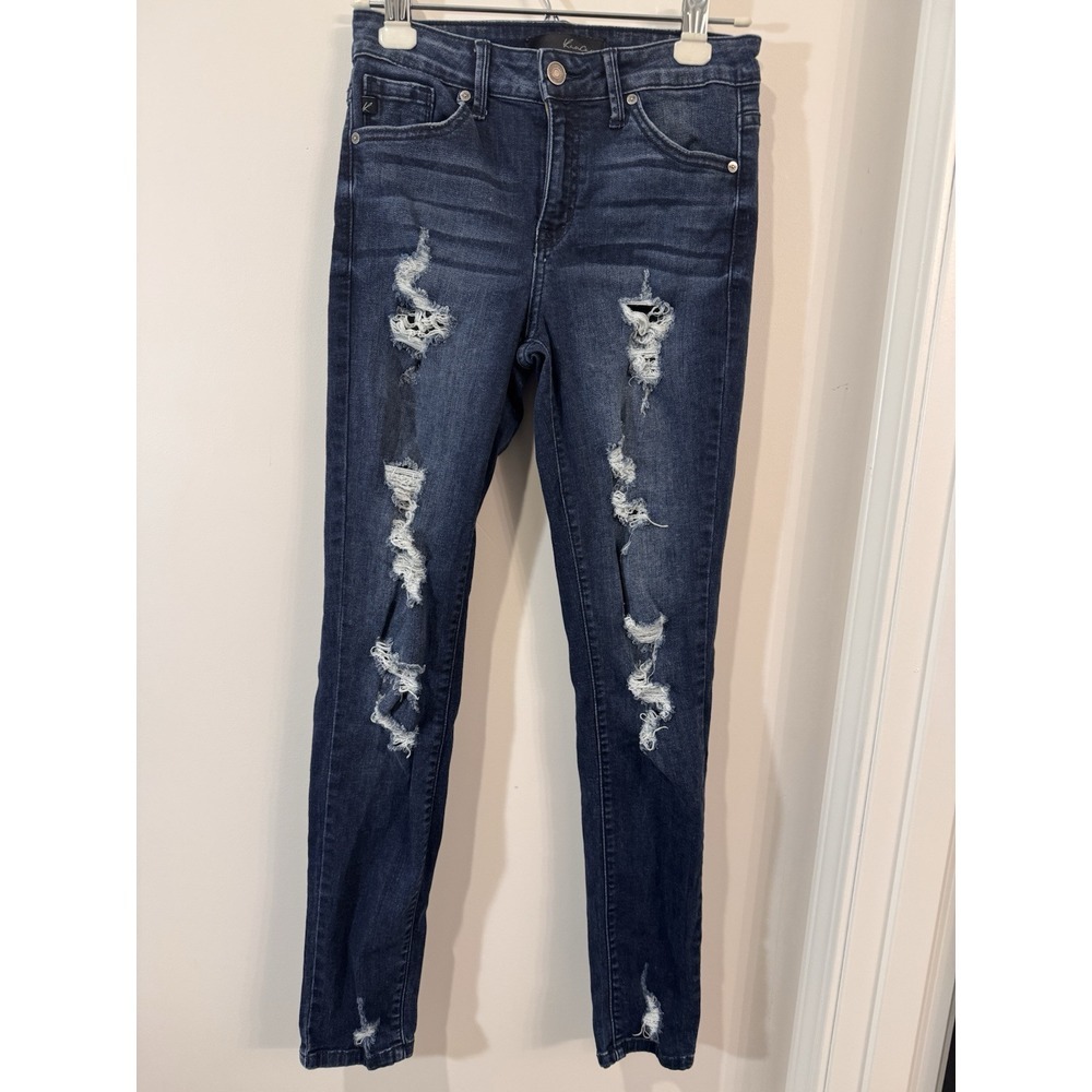 Women's KanCan Estilo 7/27 KC8328D Skinny Mid Rise
